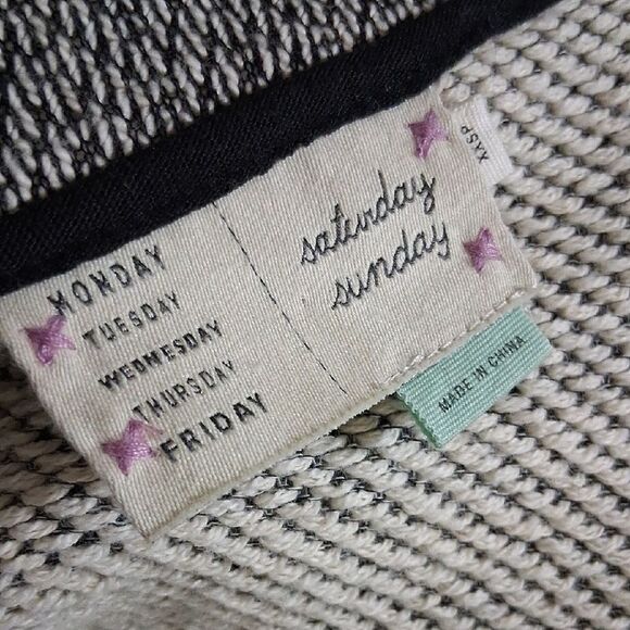 Anthropologie Saturday Sunday Women's Black and White Marled Blazer Jacket XXSP - Picture 2 of 12